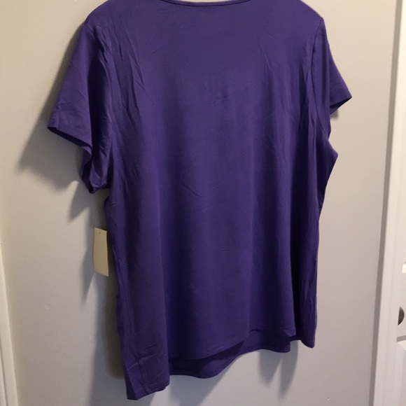 COPY - Cold water creek purple top with ruffles. NWT. Size XL - Picture 3 of 3